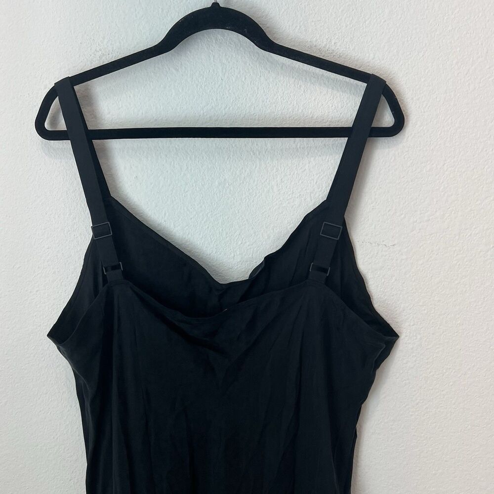 J. Crew Gwyneth V-Neck Slip Dress Cupro-Blend Plus Size 20 Midi Fit & Flare - Picture 6 of 8